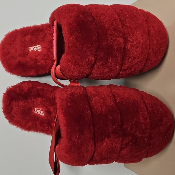 UGG Super Fluff Genuine Shearling Slingback Slipper Size 12 - Picture 11 of 11